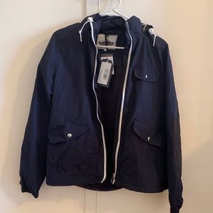NWT Penfield Women’s Navy Raincoat size Small